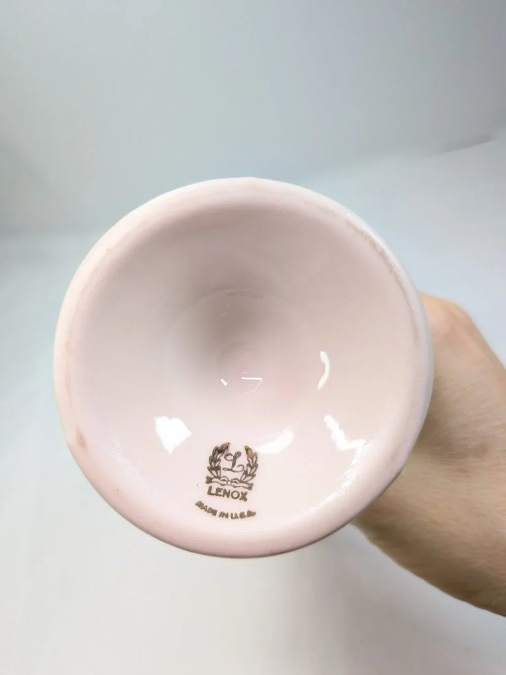 Lenox VTG 10.75” Ivory Tree of Life Scalloped Ribbed Porcelain Fine Bud Vase